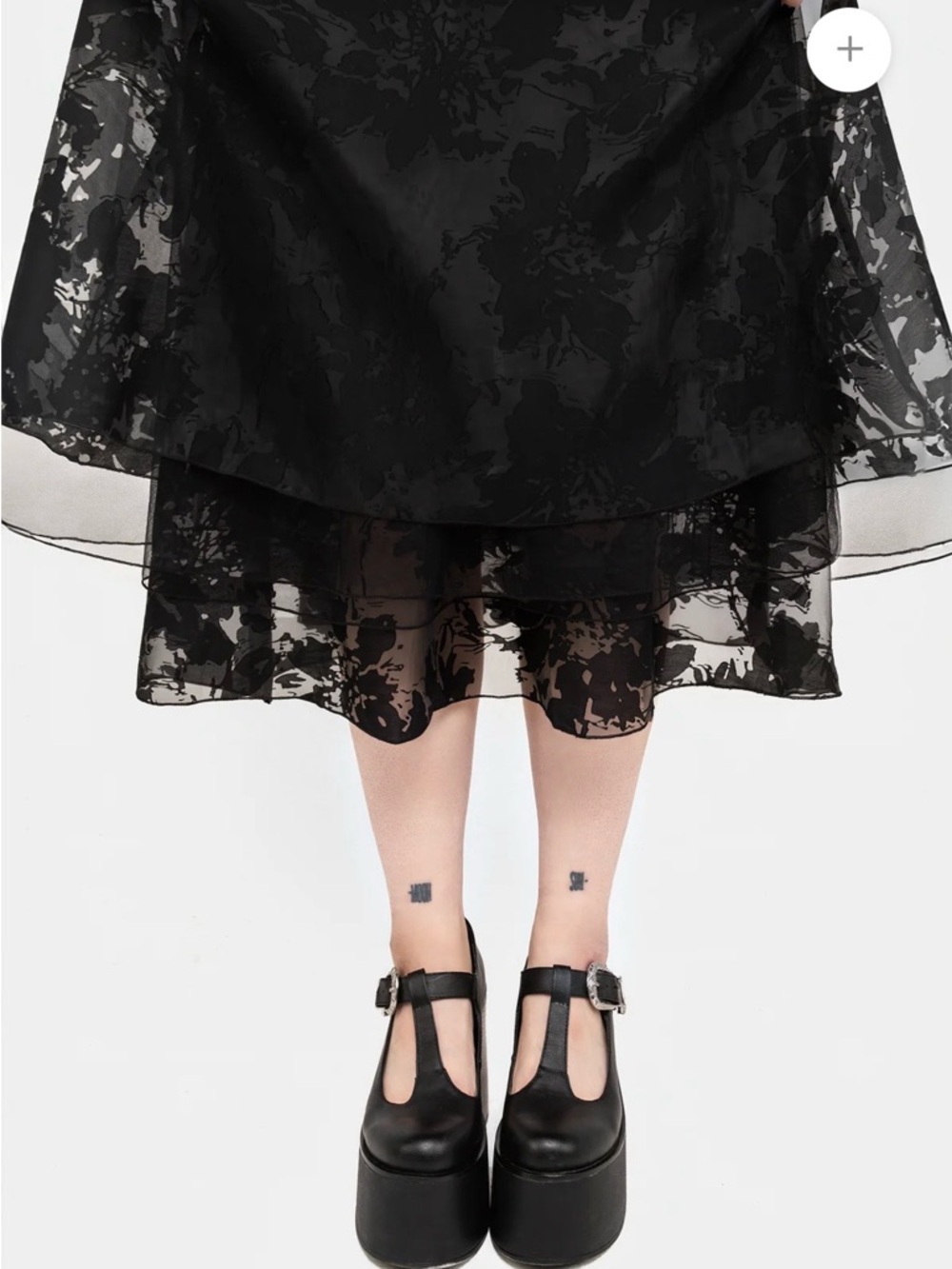 Disturbia Sheer Black Spectre Layered Midi Shirt Dress - Picture 5 of 8